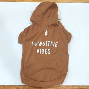 NWT Grayson Pup Brown Dog Hoodie Pawsitive Vibes